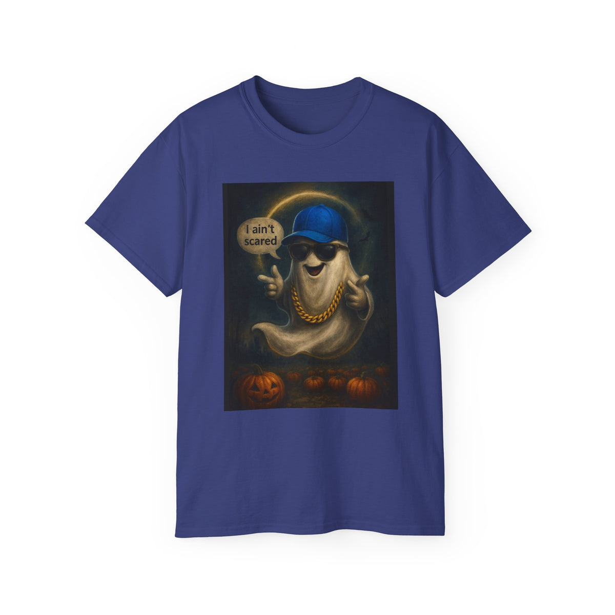 I Ain't Scared Ghost-Cotton T-Shirt