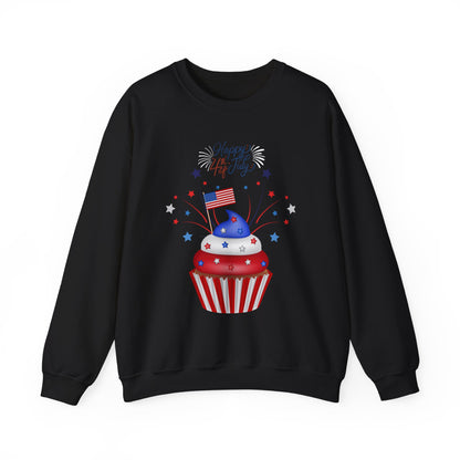 4th of July Patriotic Cupcake Crewneck Sweatshirt
