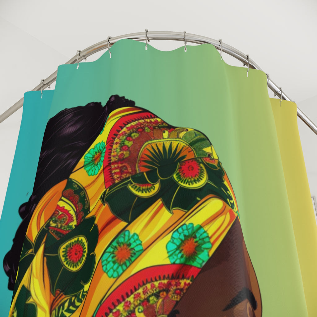 Sunflower Queen Shower Curtain - Colorful Floral Design for Modern Bathrooms