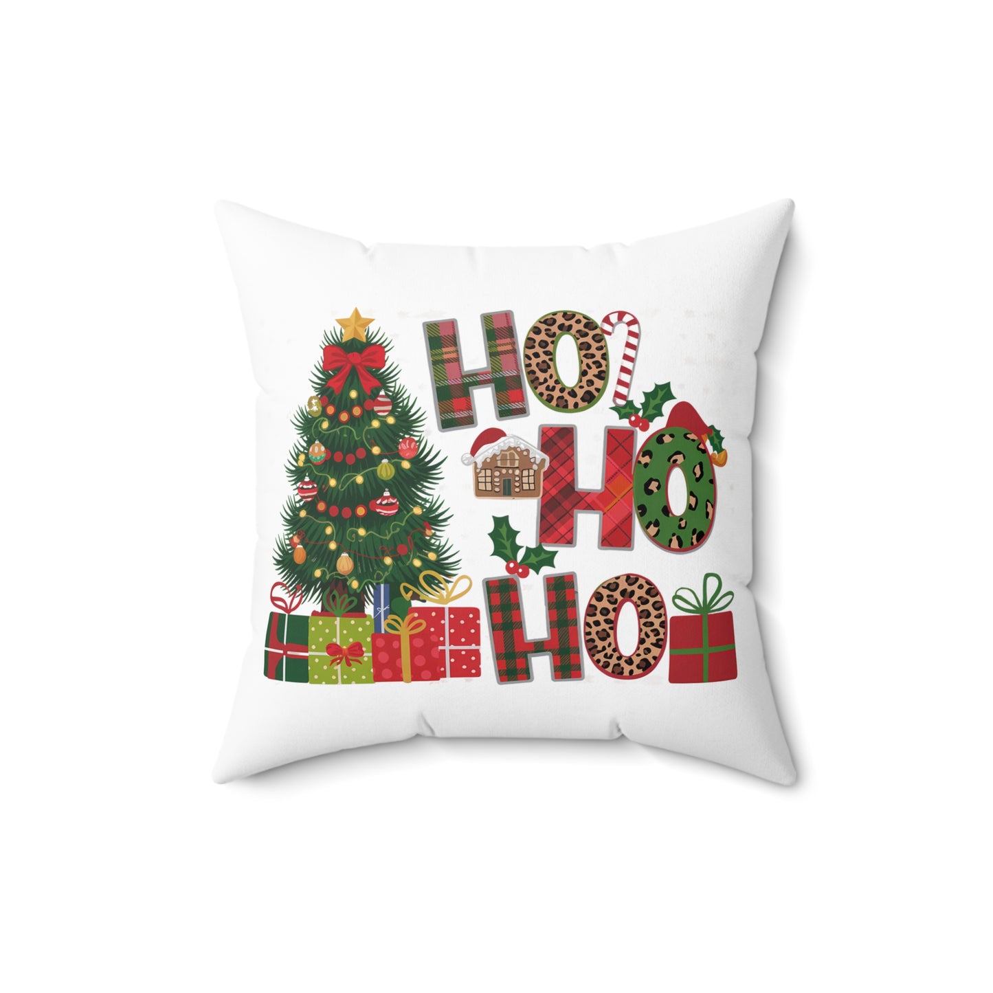 Ho Ho Ho-Christmas Tree-White