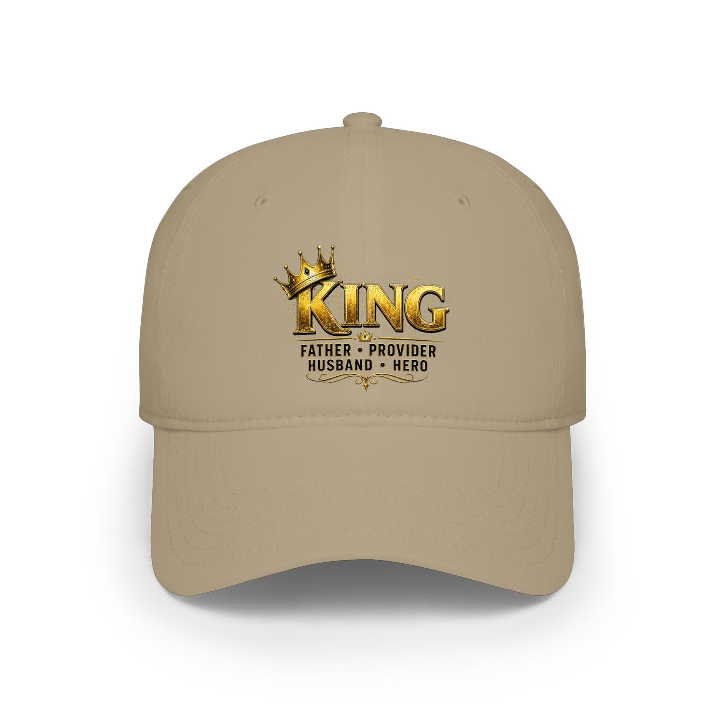 Father, Husband, Provider, Hero 'KING' Royal Gold Trucker Hat for Men & Women