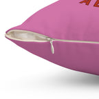 Hottie With A Body-Spun Polyester Square Pillow (Lt Pink)