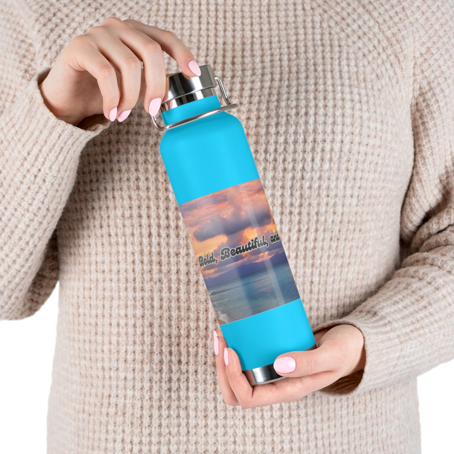 Bold & Beautiful Insulated 22 oz Water Bottle