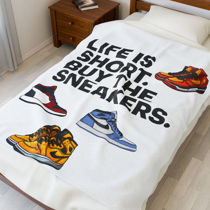 Sneaker Lover Velveteen Plush Blanket