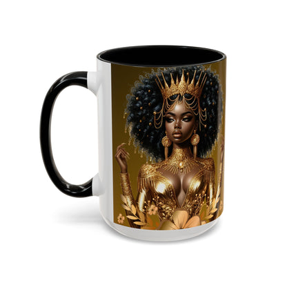 Golden Goddess Accent Coffee Mug - 11oz & 15oz
