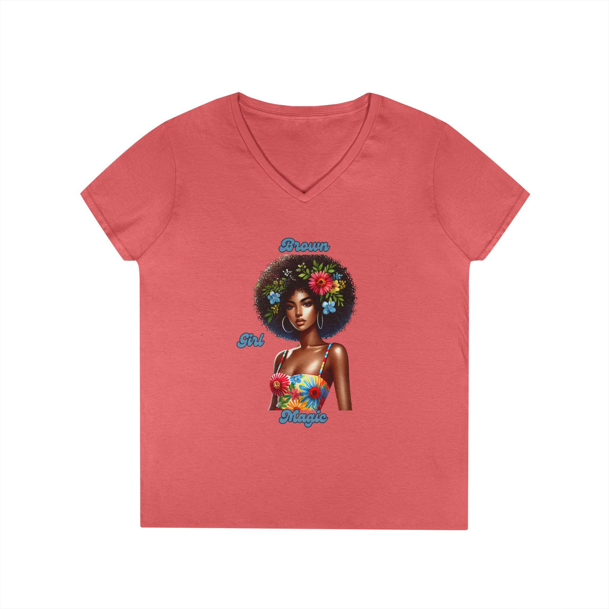 Brown Girl Magic Graphic Tee - V-Neck