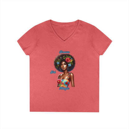 Brown Girl Magic Graphic Tee - V-Neck