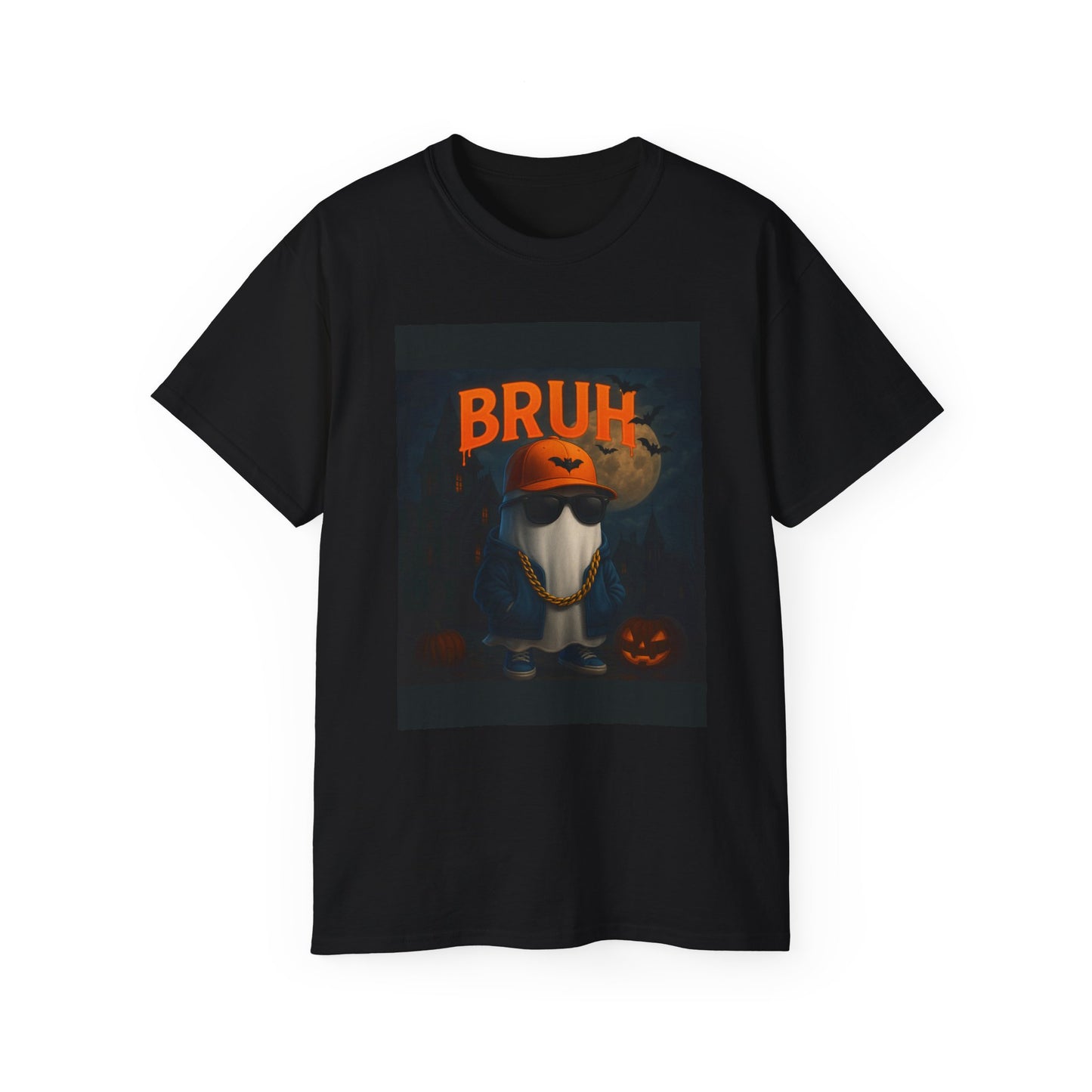 Bruh Cotton T-Shirt (Haunted House)