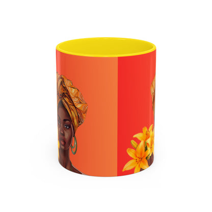 Queen Lily Coffee Mug - Colorful Floral Design