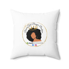 Peacock-Spun Polyester Square Pillow