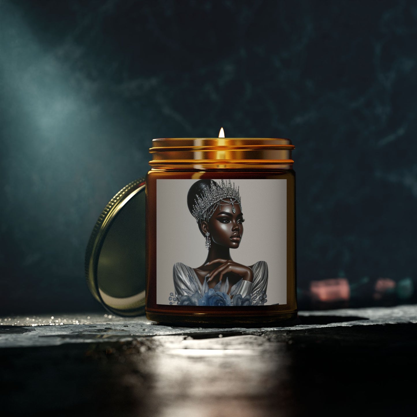 Silver-Scented Candles, Coconut Apricot Wax (4oz, 9oz)