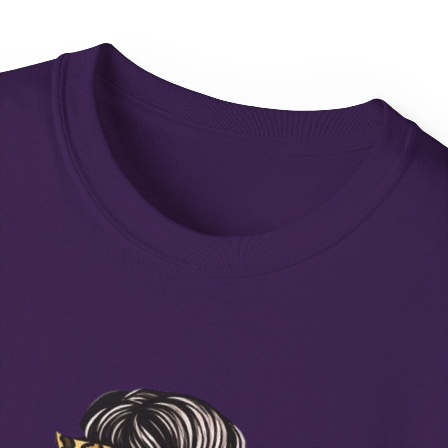 Mom Life Tee — Leopard Bun Graphic Cotton T‑Shirt