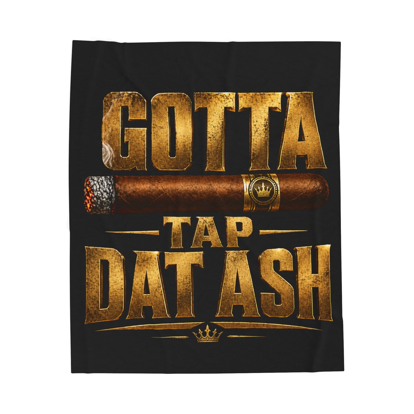Tap Dat Ash Velveteen Plush Blanket-Black