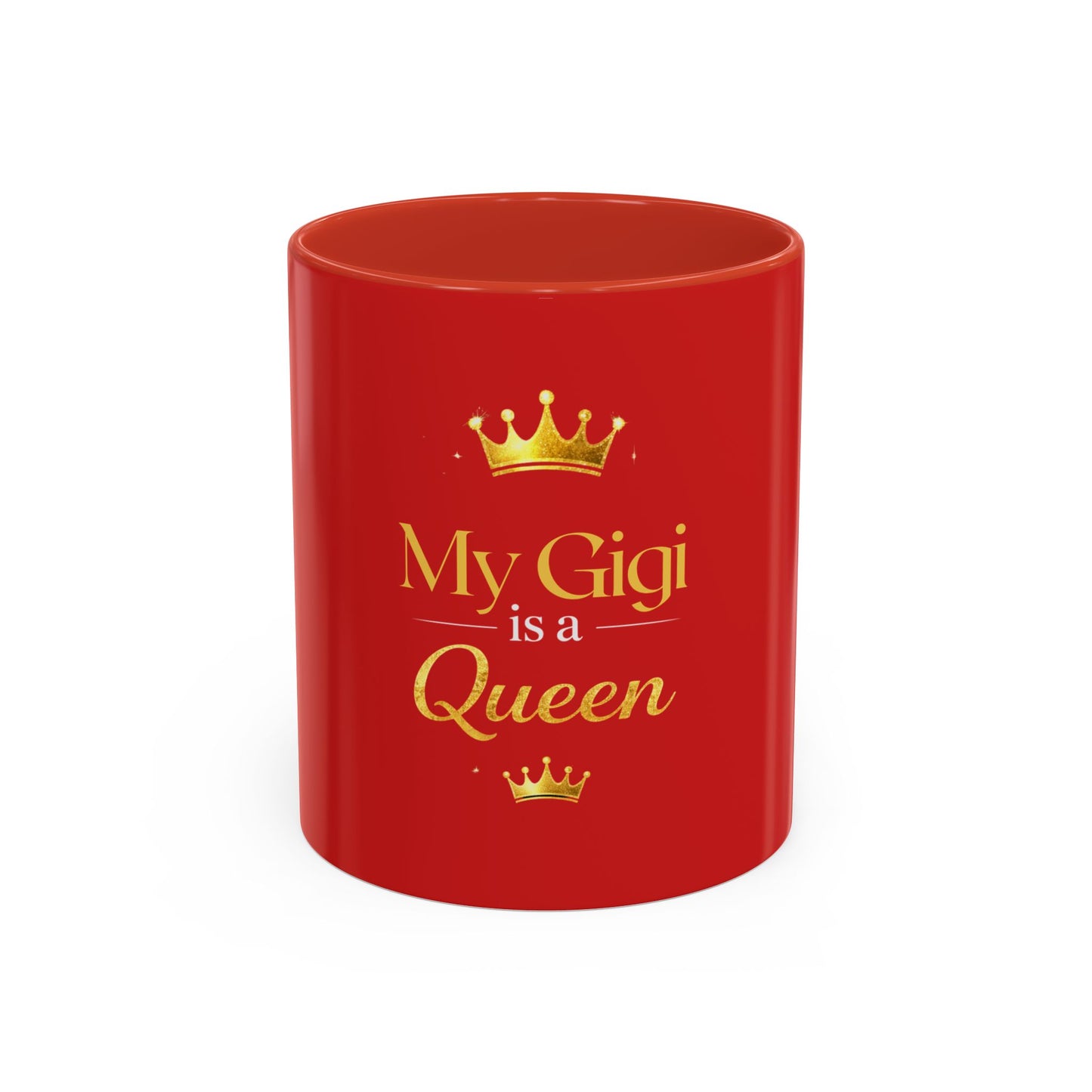 My Gigi Is A Queen Red Accent Coffee Mug – Gift for Grandmothers