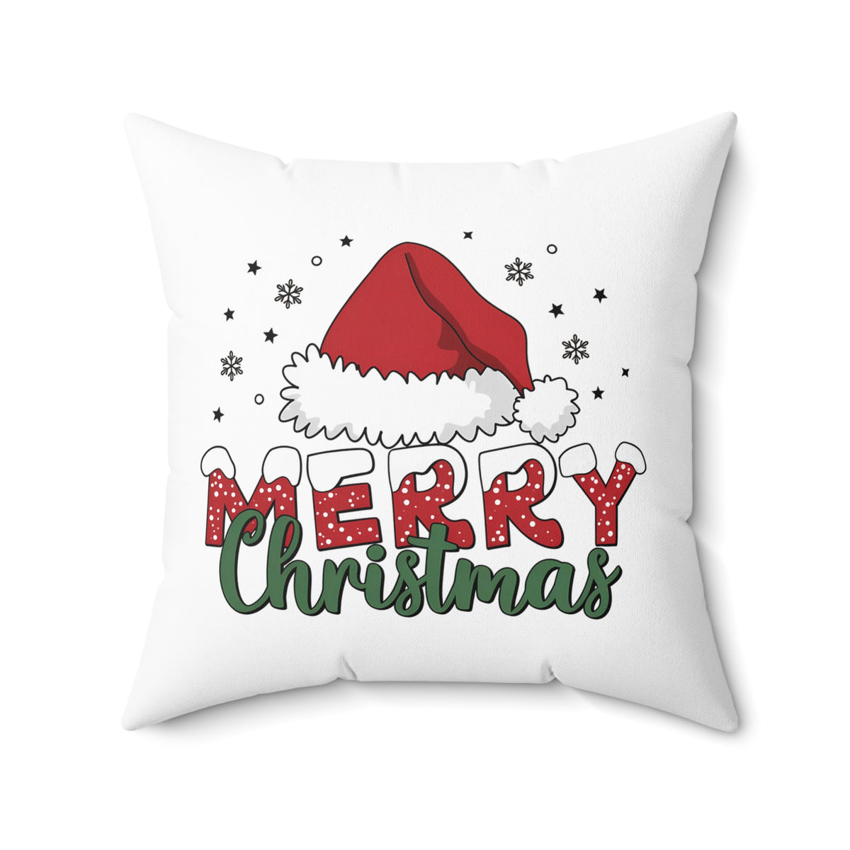 Merry Christmas Santa Hat-White