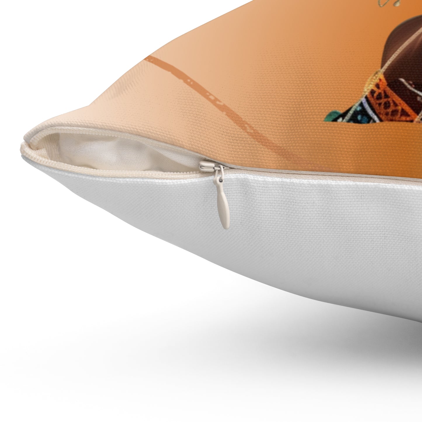 Queen Teal Bohemian Style African Woman Pillow