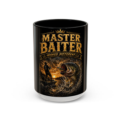 Master Baiter Fishing Coffee Mug – Funny Fisherman 11/15oz Accent Mug
