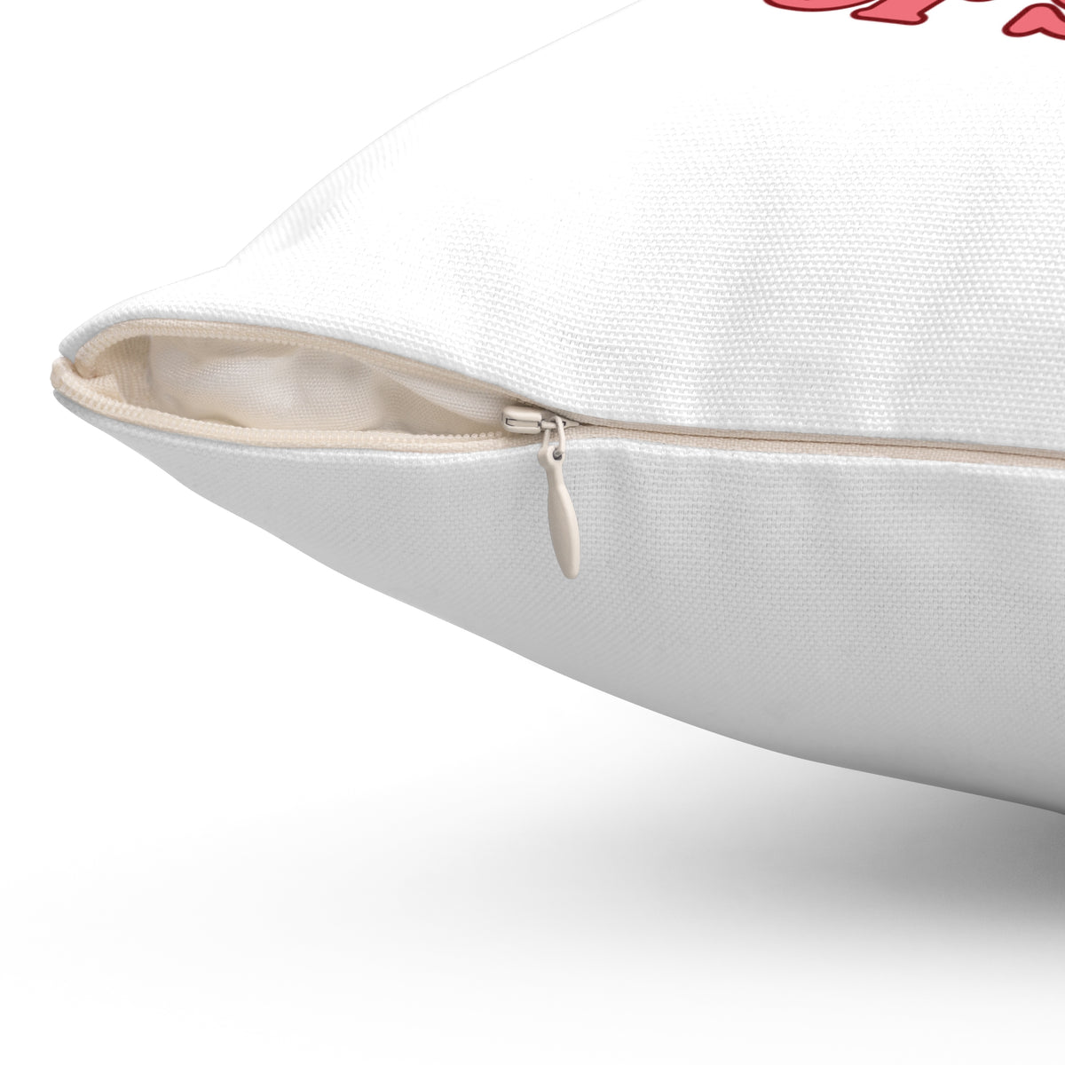 I Put Out For Santa-Spun Polyester Square Pillow (White)