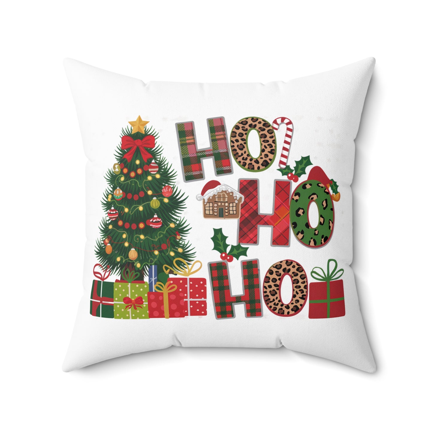 Ho Ho Ho-Christmas Tree-White