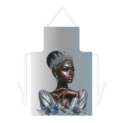 Queen Silver Adult Apron - Beautiful Cooking Gift for Food Lovers & Home Chefs