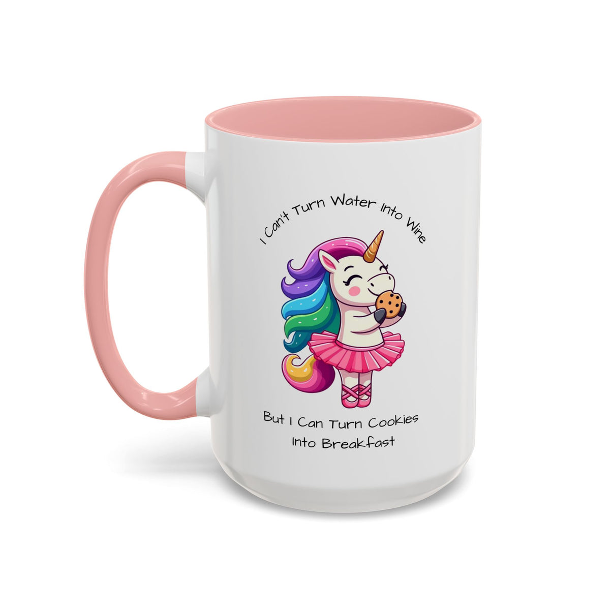 Cookies Into Breakfast-Accent Coffee Mug (11, 15oz) (Pink)