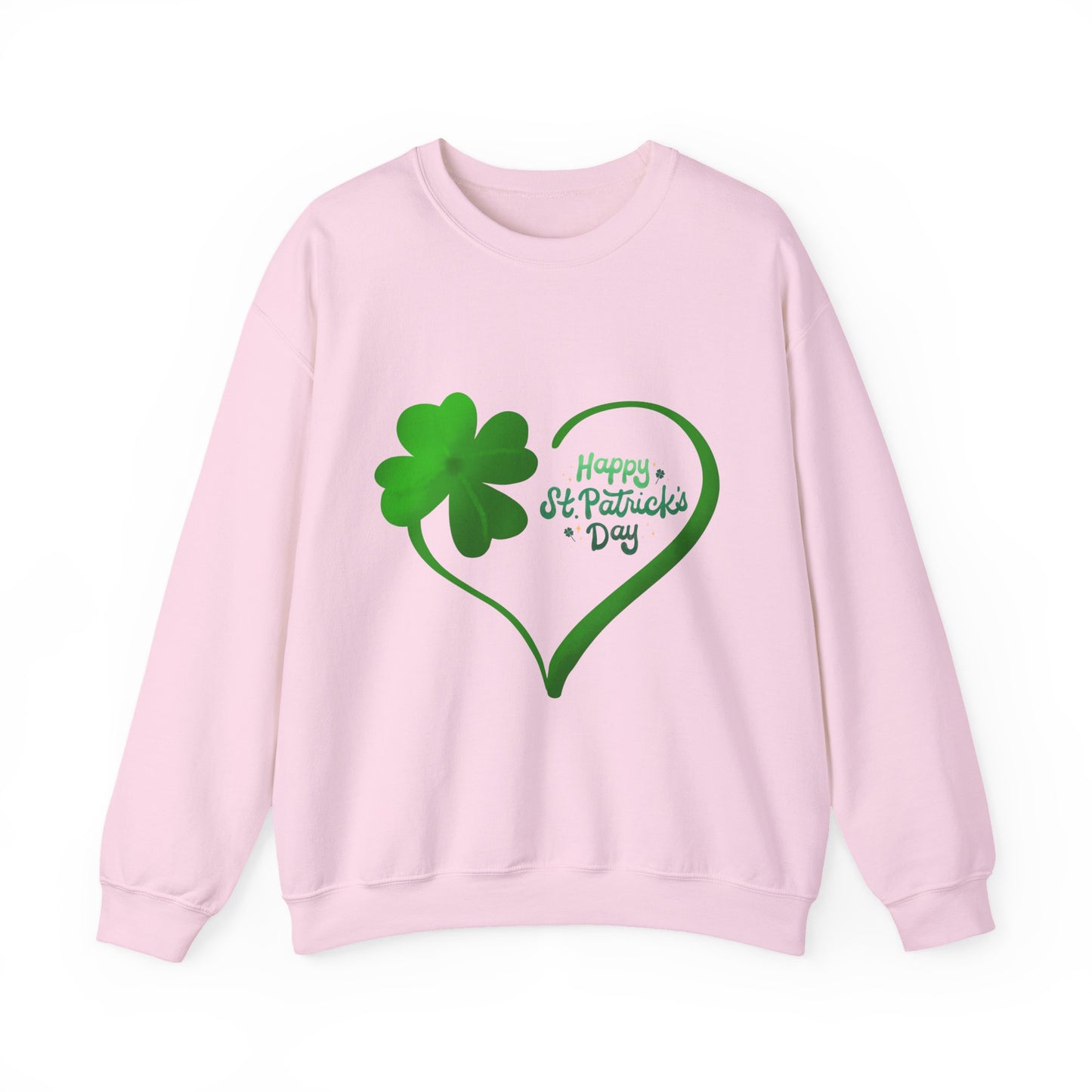 "Happy St. Patrick's Day" ribbon heart sweatshirt