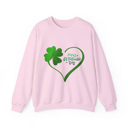 "Happy St. Patrick's Day" ribbon heart sweatshirt