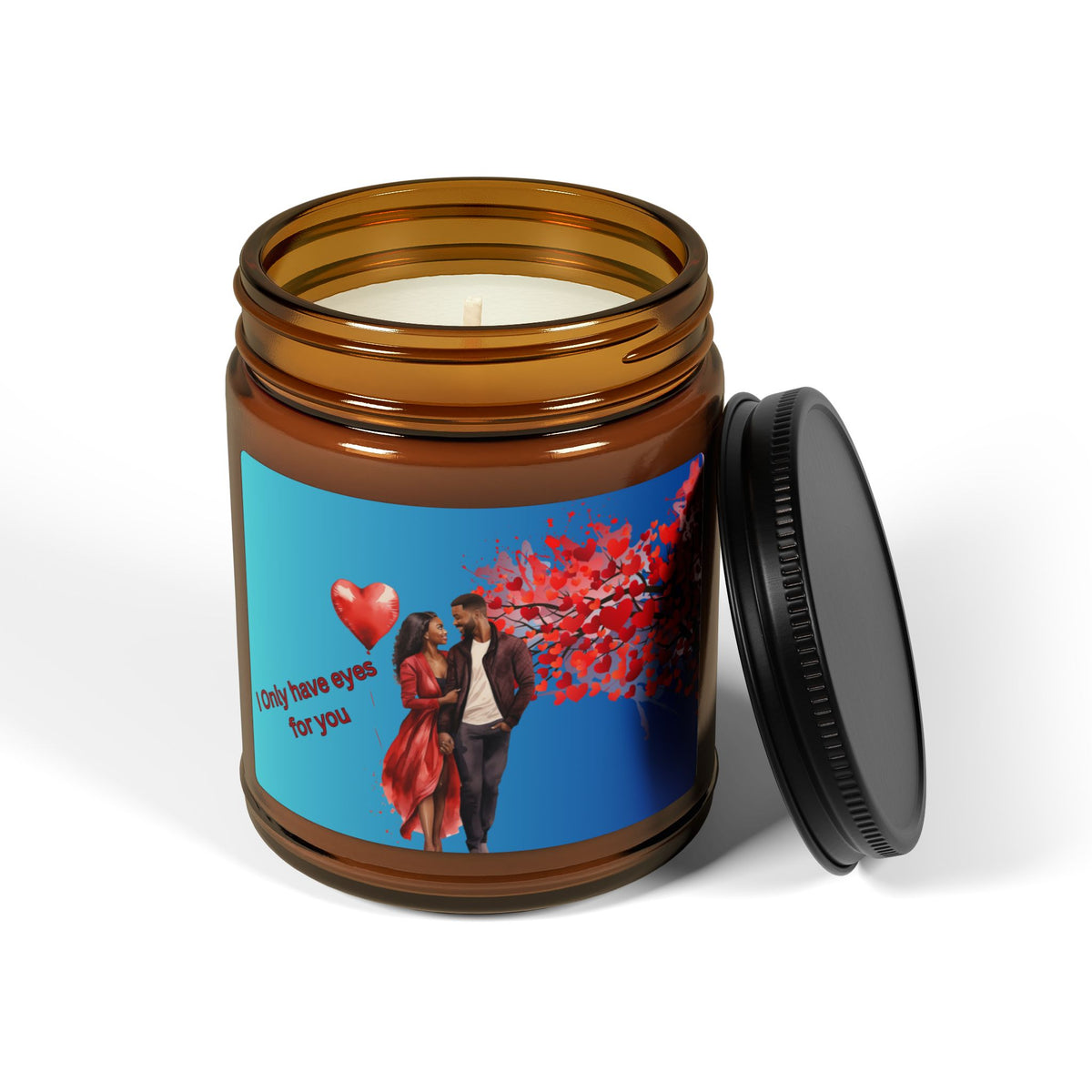I Only Have Eyes For You-Scented Soy Candle (Multi-Size, Amber Jar)
