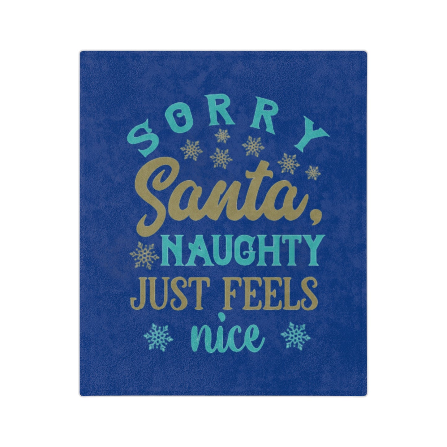 Naughty Feels Nice 1-Velveteen Microfiber Blanket (Dk Blue)