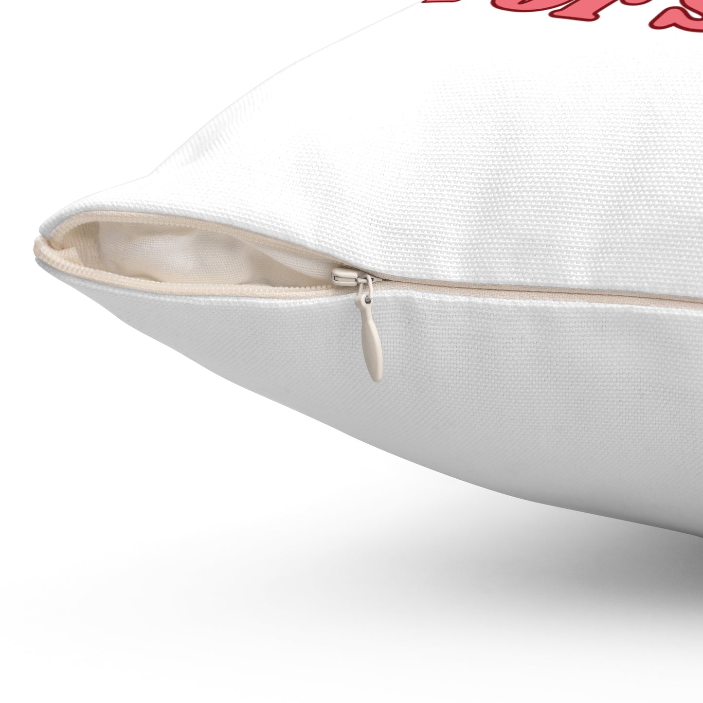 I Put Out For Santa-Spun Polyester Square Pillow (White)