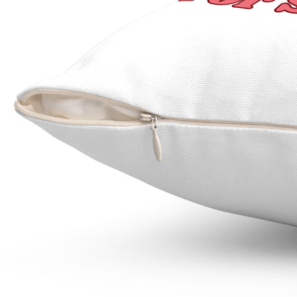 I Put Out For Santa-Spun Polyester Square Pillow (White)