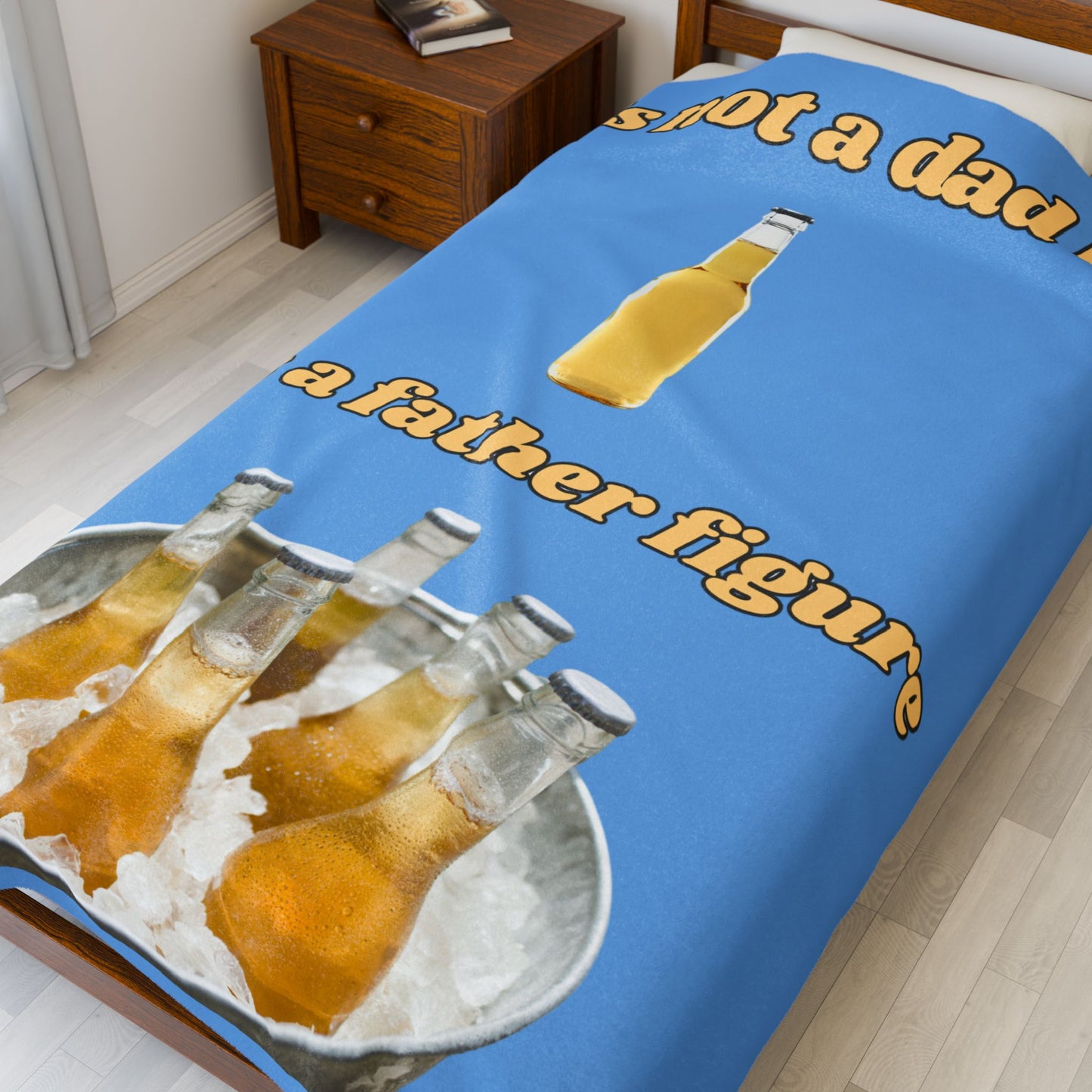 Funny Dad Bod Themed Velveteen Plush Blanket