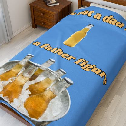Funny Dad Bod Themed Velveteen Plush Blanket