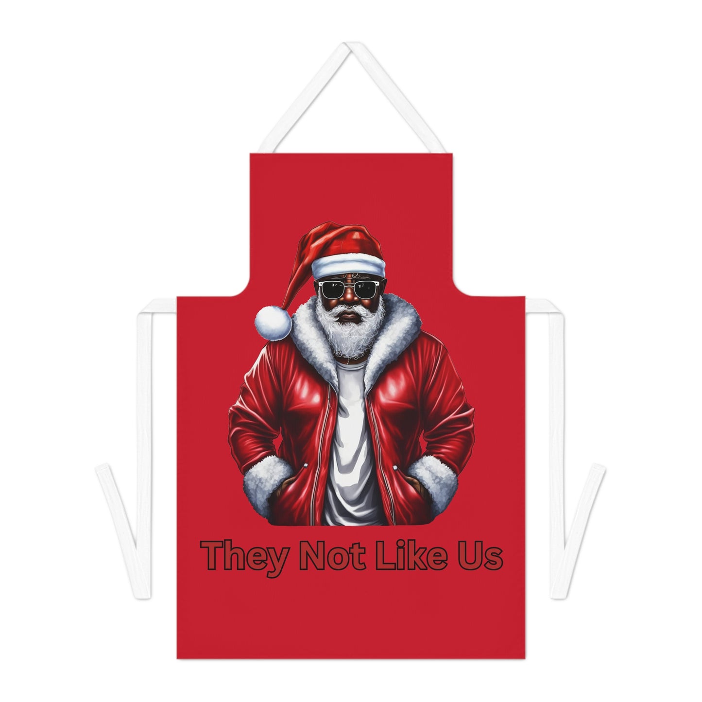 They Not Like Us-Adult Apron (AOP) (Dk Red)