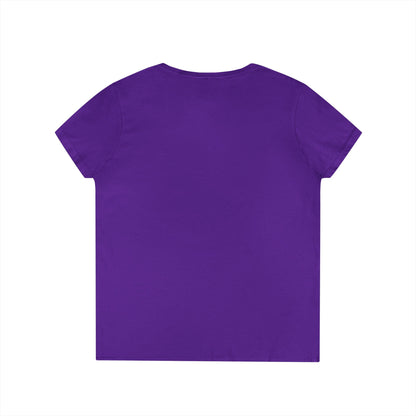 My Gigi Is a Queen V-Neck Tee (Purple)— Granddaughter Gift, Gigi Queen Shirt