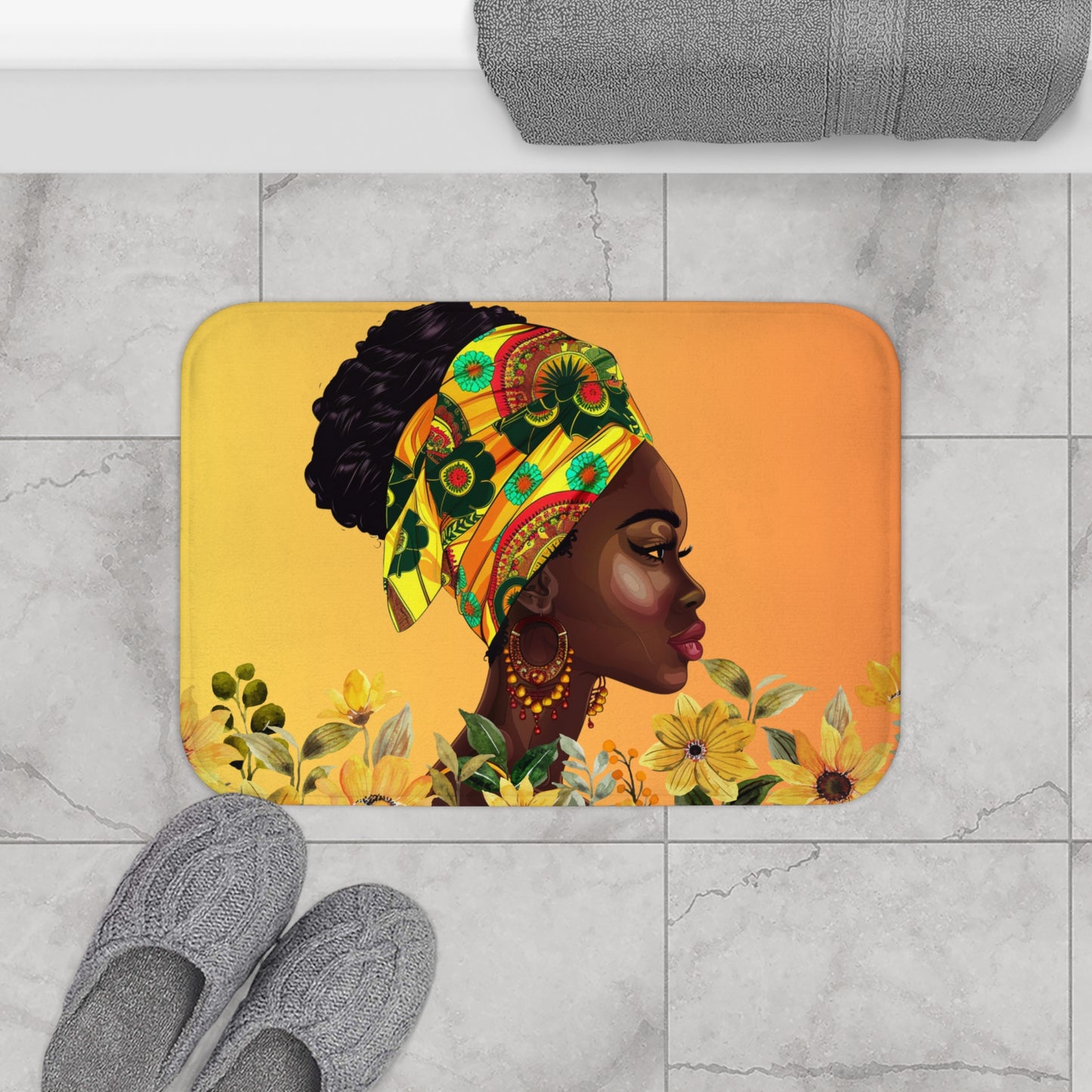 Queen Sunflower Bath Mat