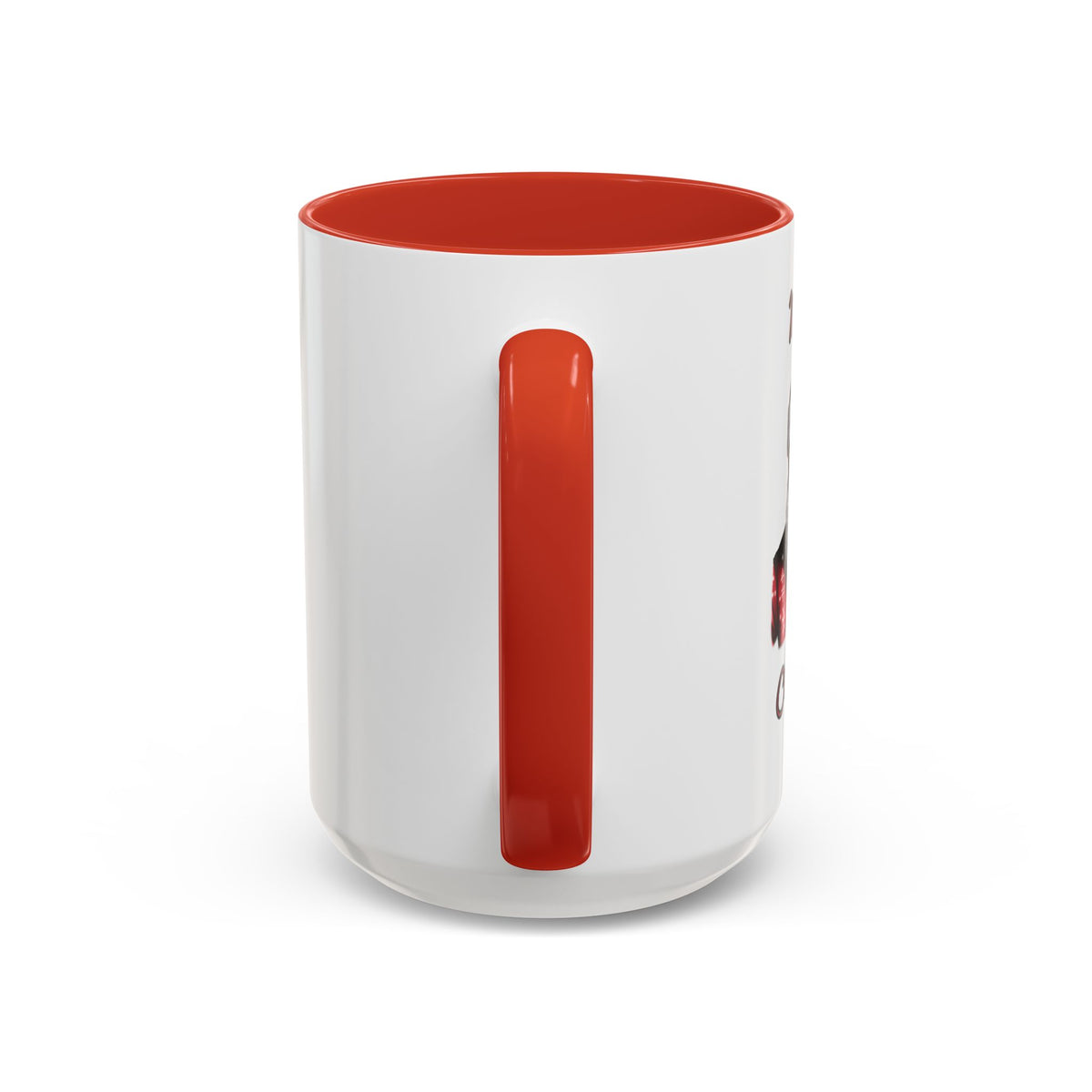 Black Santa-Accent Coffee Mug (11, 15oz) (Red)