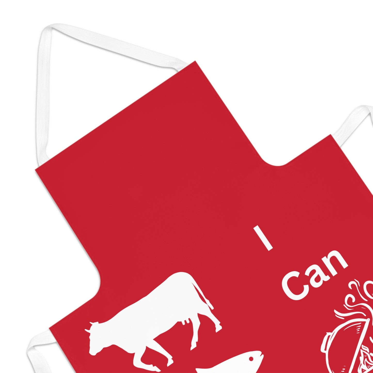 I Can Grill Red-White Apron