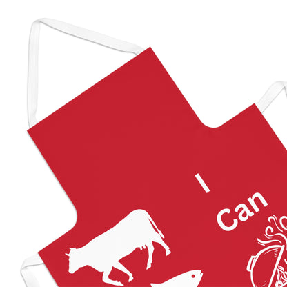 I Can Grill Red-White Apron