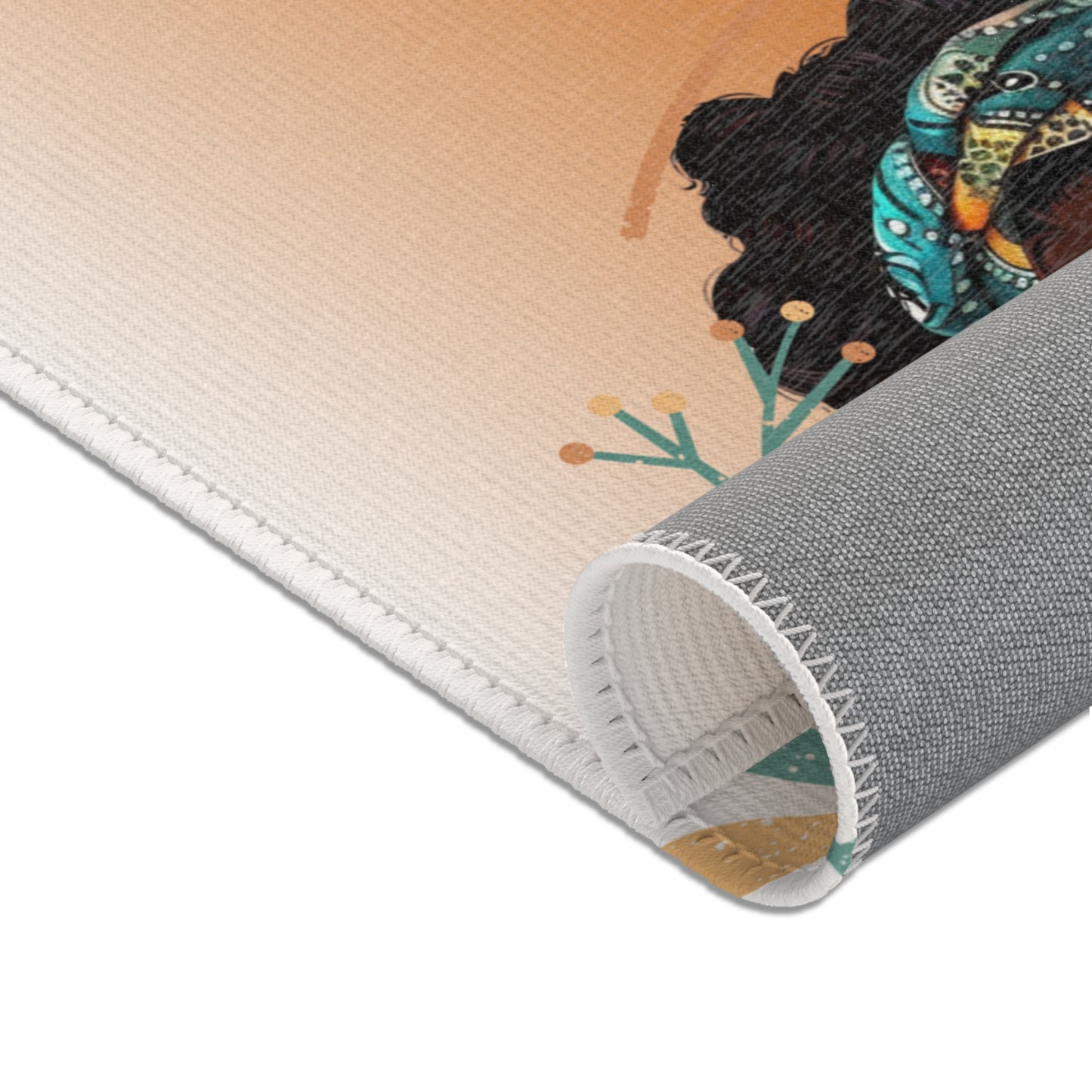 Queen Teal Area Rug - Perfect for Living Room Decor