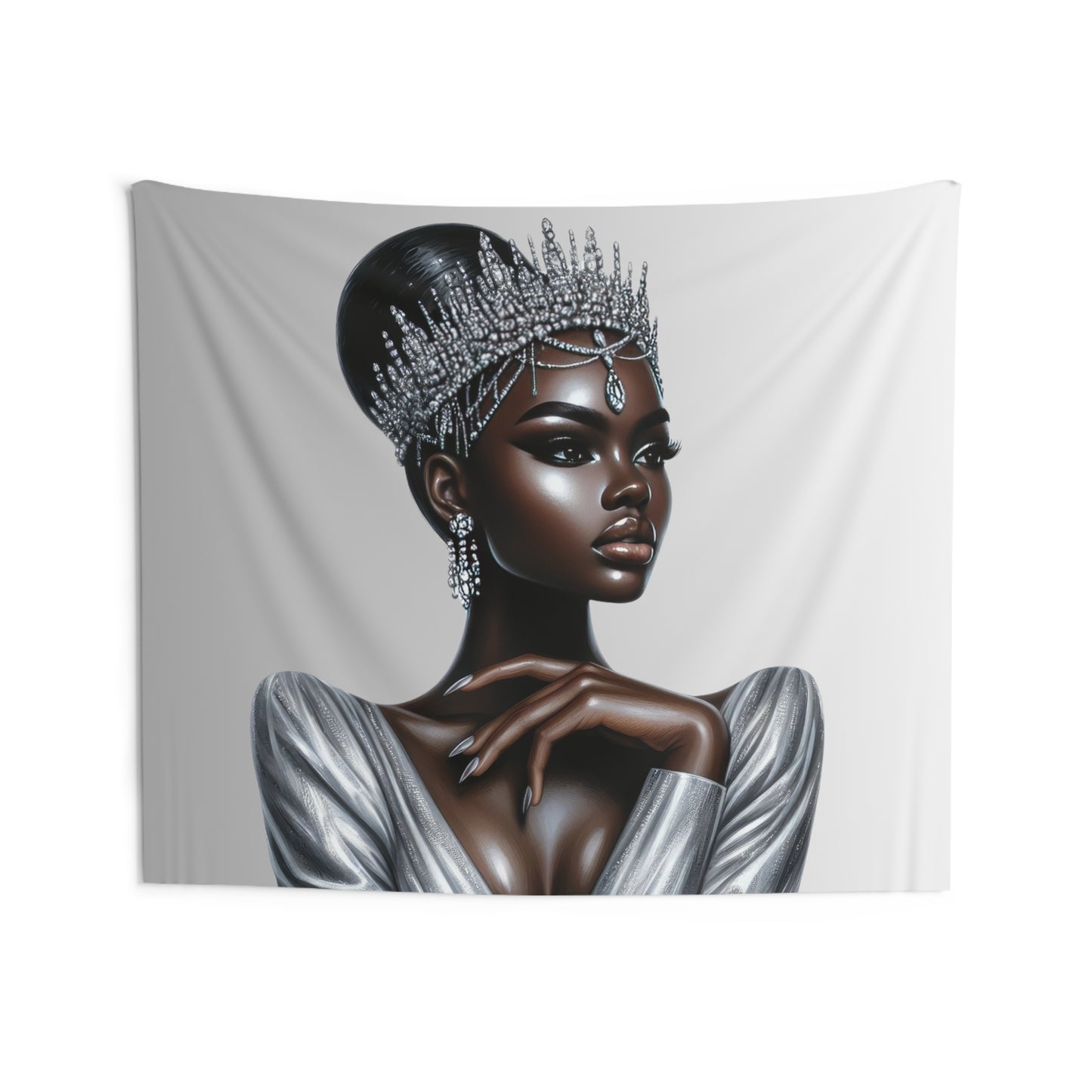 Queen Silver Wall Tapestry