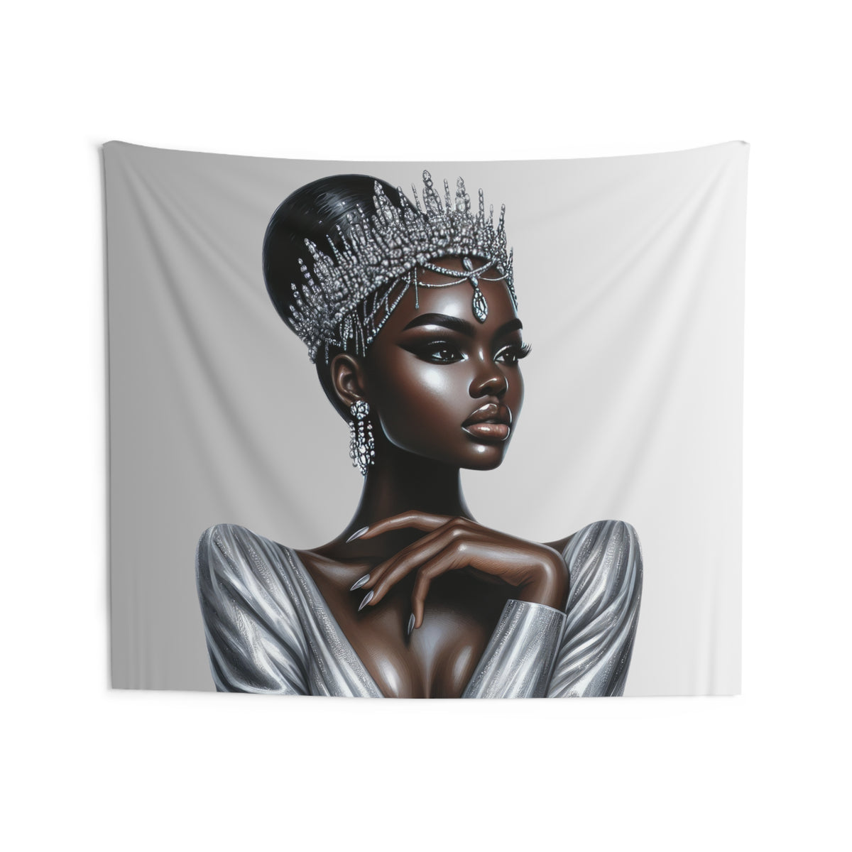 Queen Silver Wall Tapestry