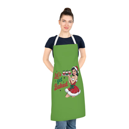 Let's Get Baked-Adult Apron (AOP) (Lt Green)