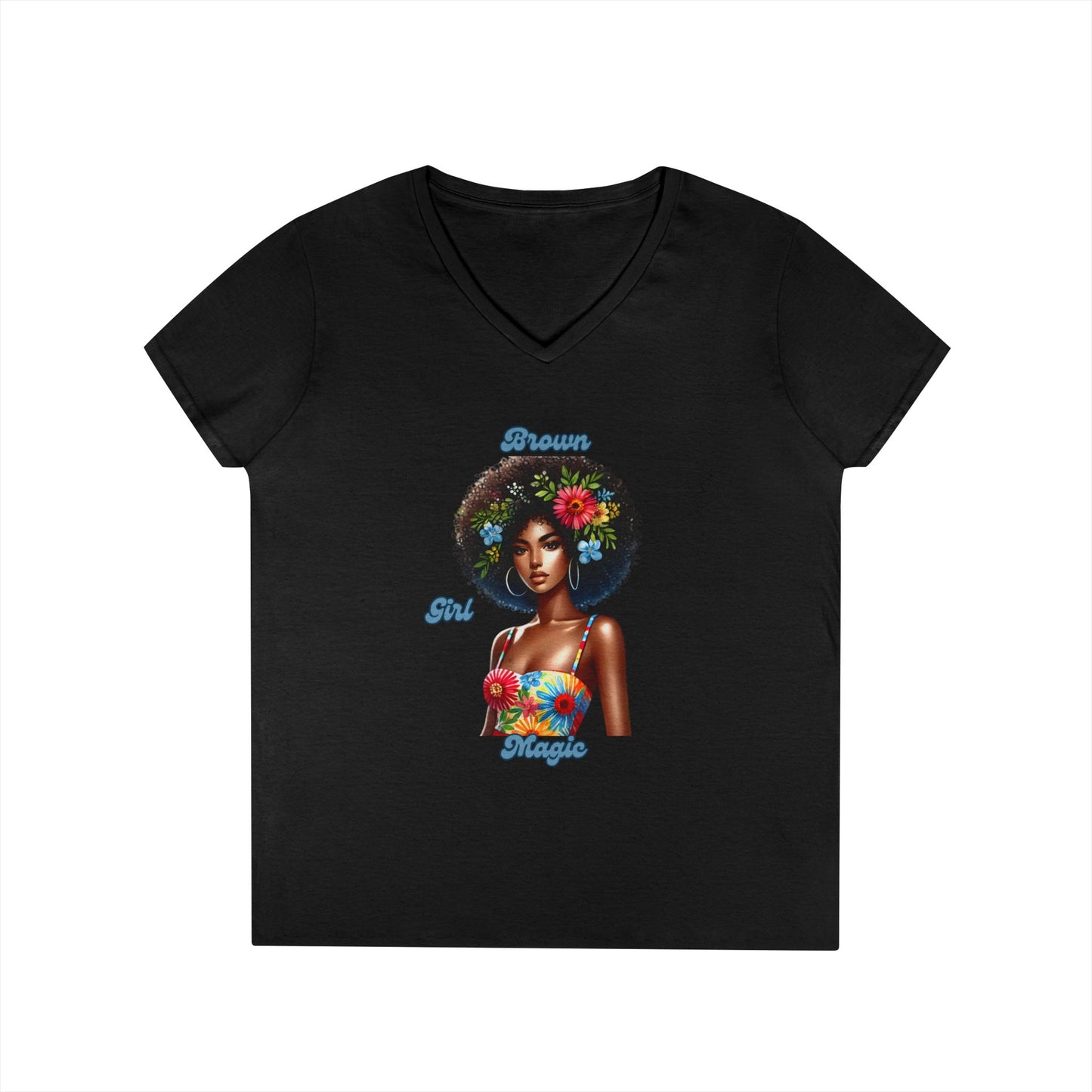Brown Girl Magic Graphic Tee - V-Neck