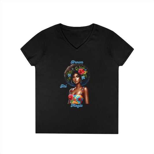 Brown Girl Magic Graphic Tee - V-Neck