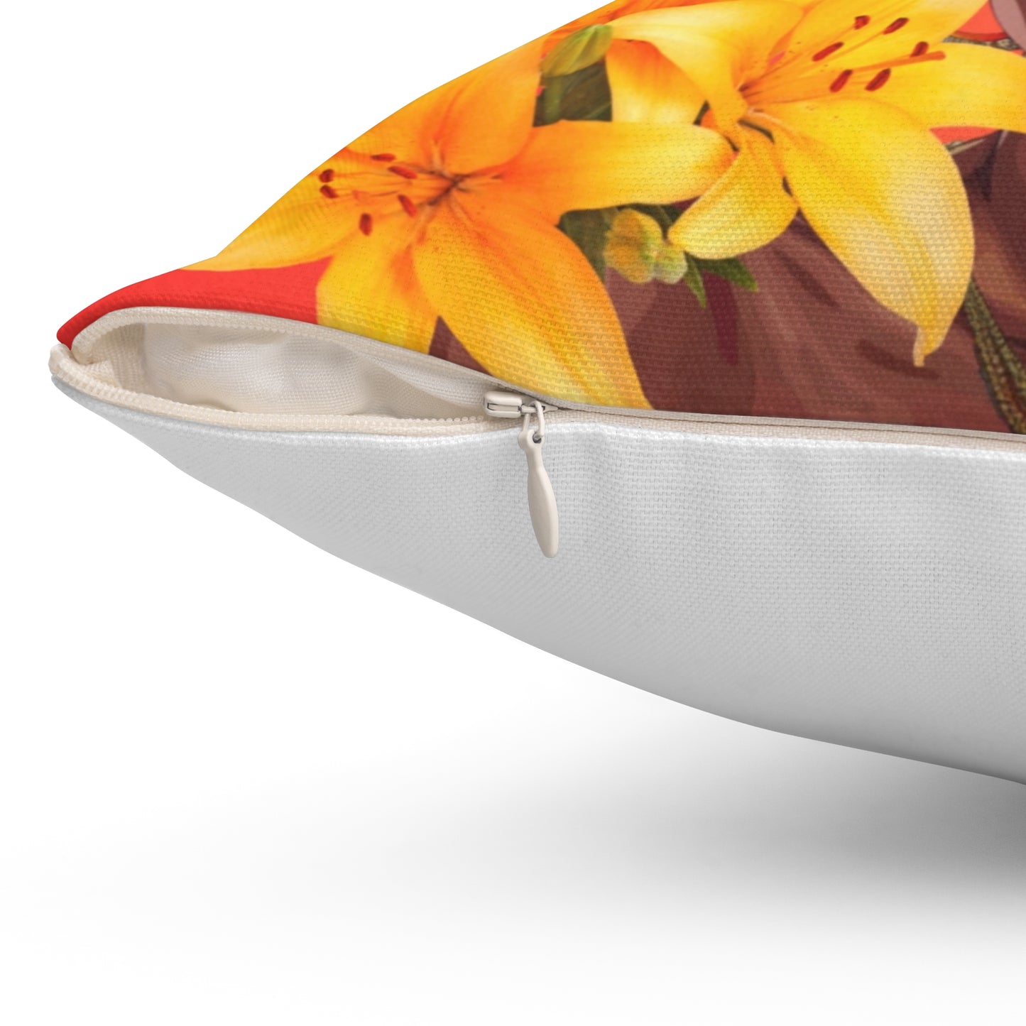 Lily-Spun Polyester Square Pillow