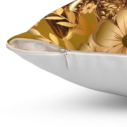 Golden Goddess-Spun Polyester Square Pillow