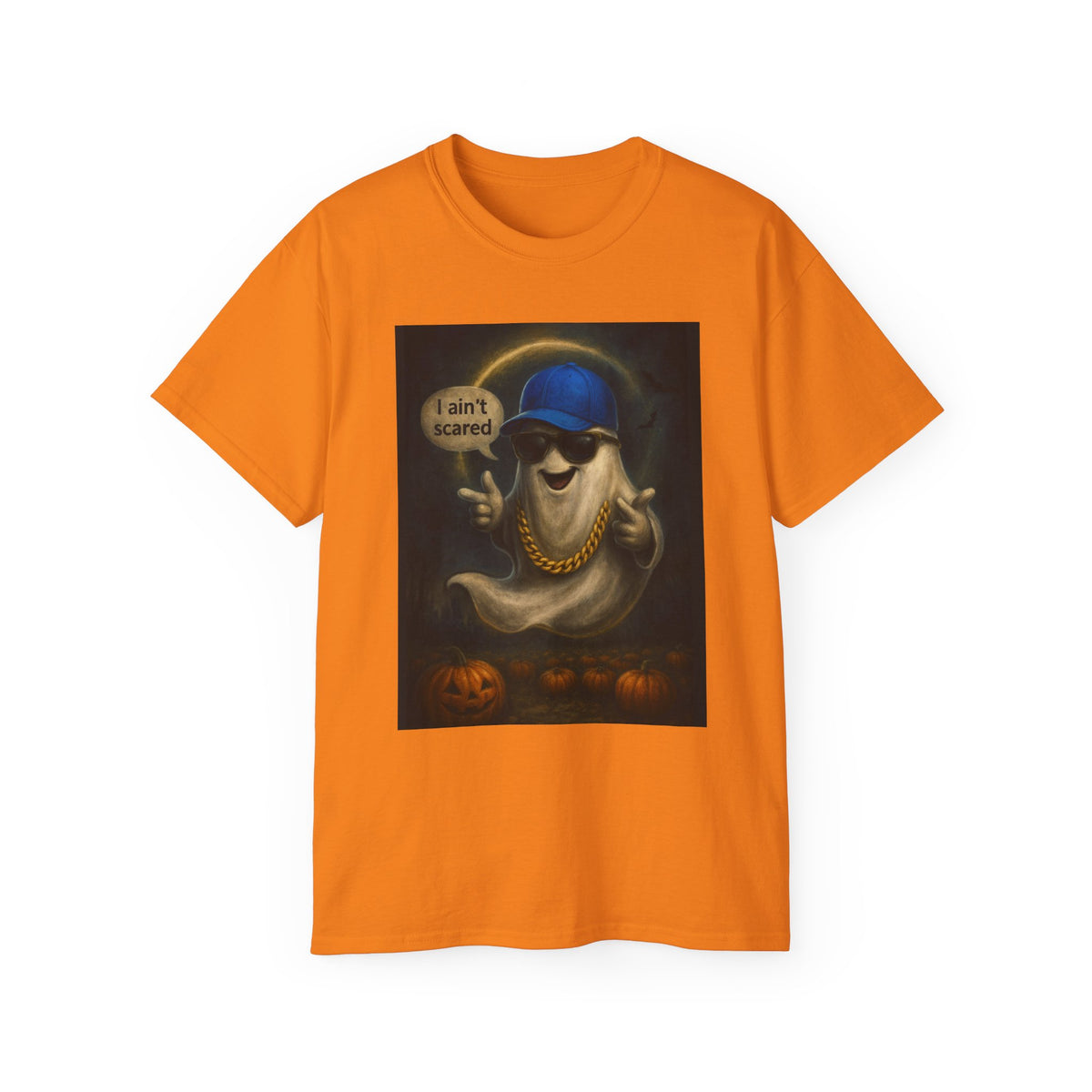 I Ain't Scared Ghost-Cotton T-Shirt