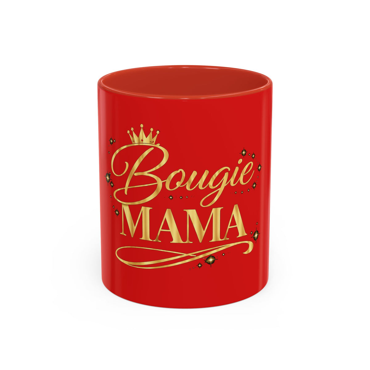 Bougie Mama Coffee Mug — Red Accent 11/15oz Gift for Stylish Moms
