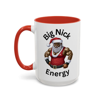 Big Nick Energy-Accent Coffee Mug (11, 15oz) (Black)